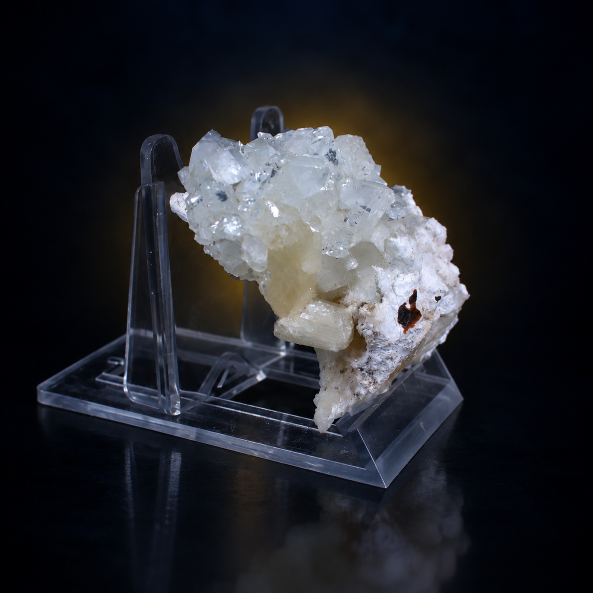 Natural Stilbite with Apophyllite Crystal Cluster – 30 g