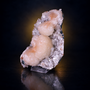 Natural Peach Pink Stilbite with White Apophyllite Crystal Cluster – 80 g