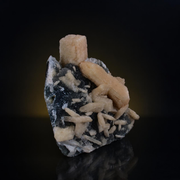 Stilbite Crystals on Dark Matrix – Natural Mineral Specimen