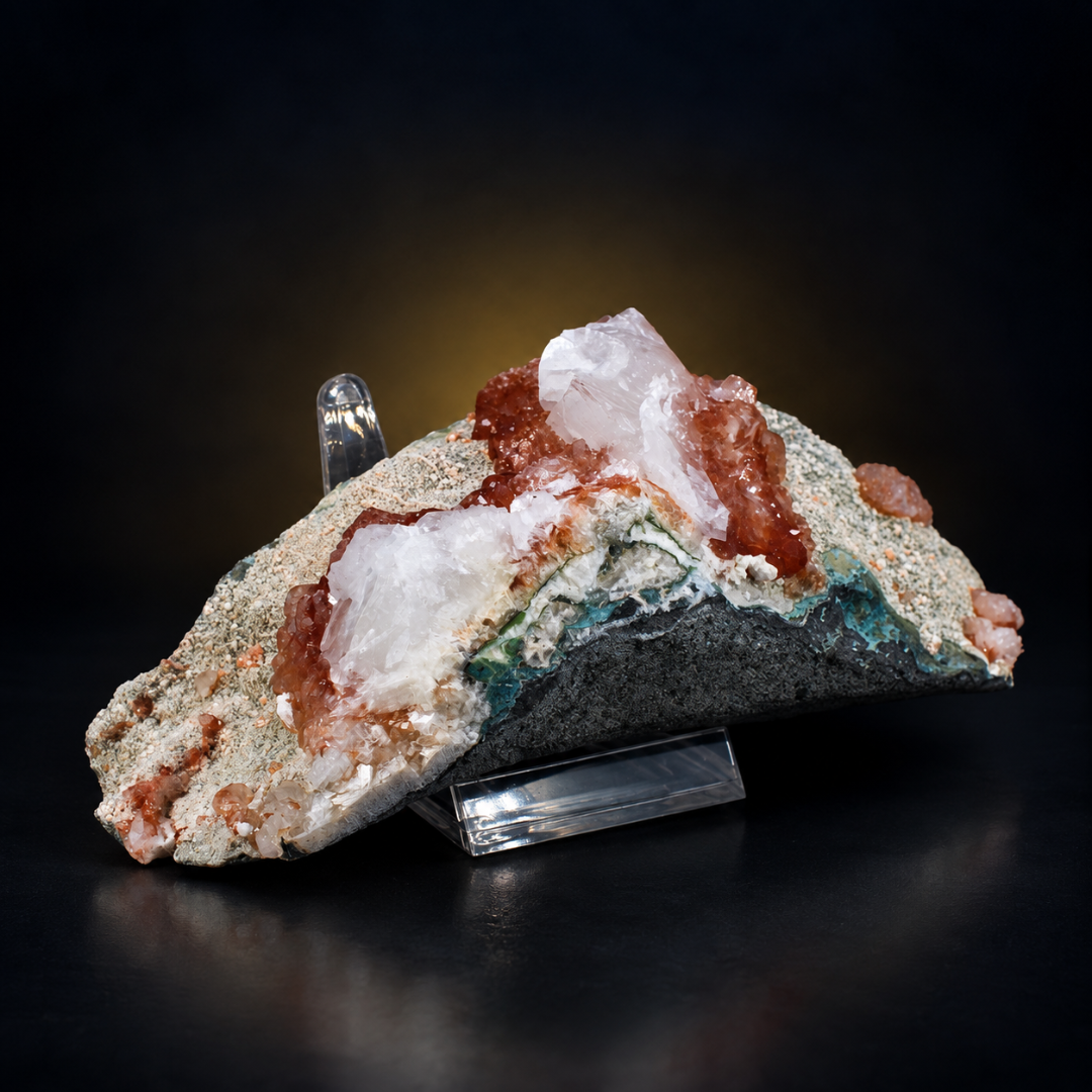 Natural Apophyllite, Stilbite &amp; Chalcedony Mineral Specimen – 1120g