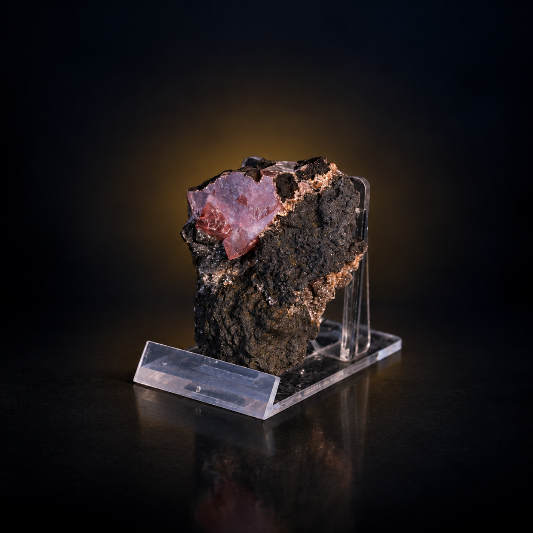 Natural Pink Calcite Crystal Mineral Specimen – India