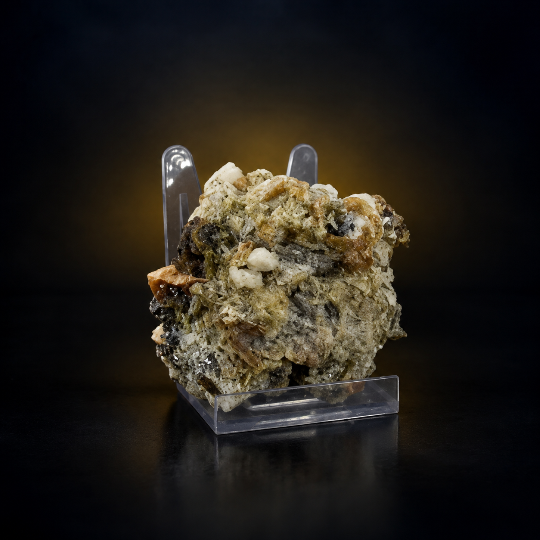 Natural Fluorescent Transparent Apatite Crystal with Pyrite & Calcite Inclusions