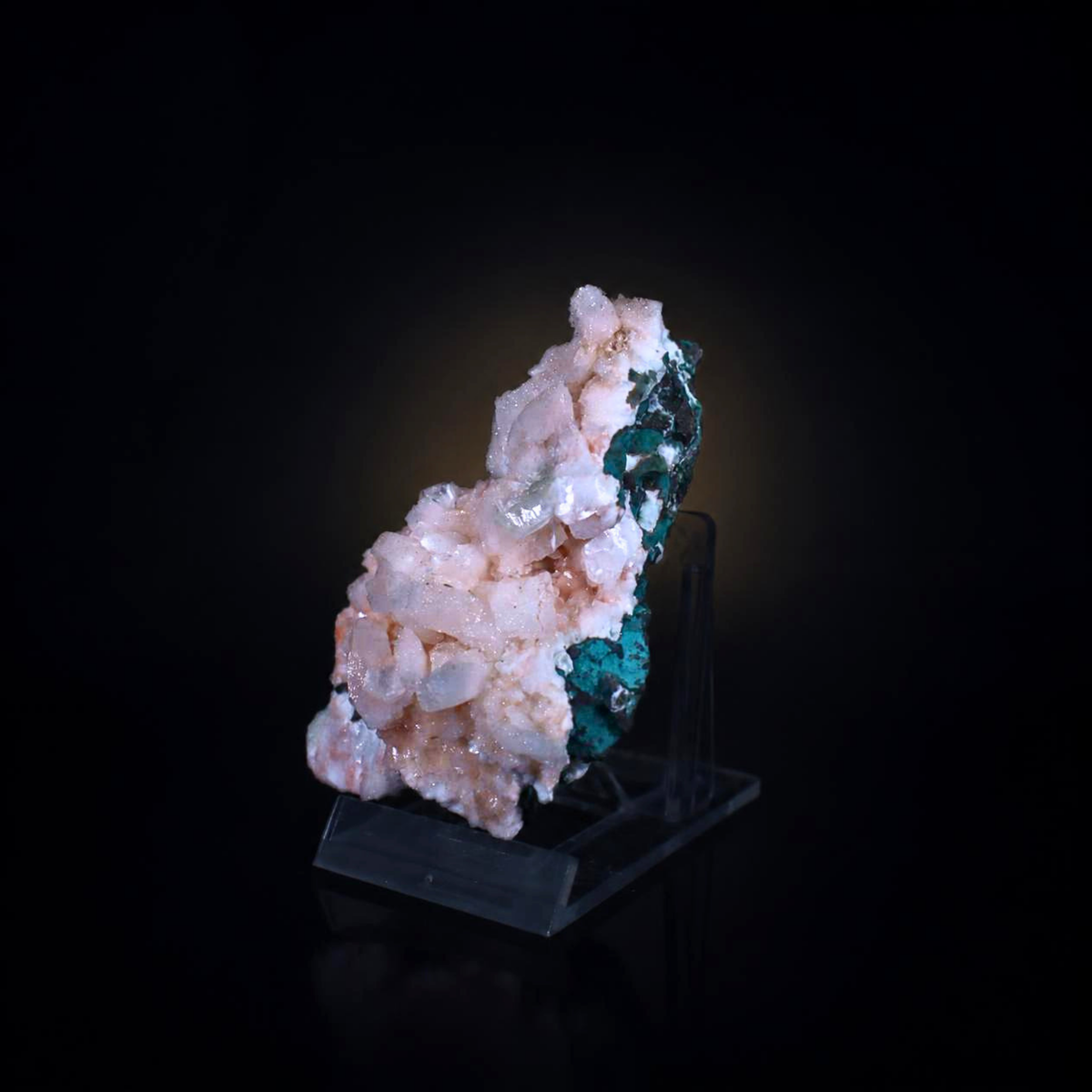 Pink Heulandite with Stilbite Natural Indian Mineral Specimen | 9×6×4 cm