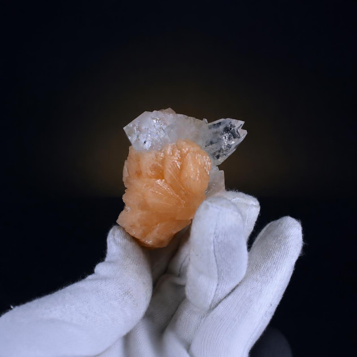 Stilbite with Apophyllite Crystal Cluster | 8×6×5 cm | 120g