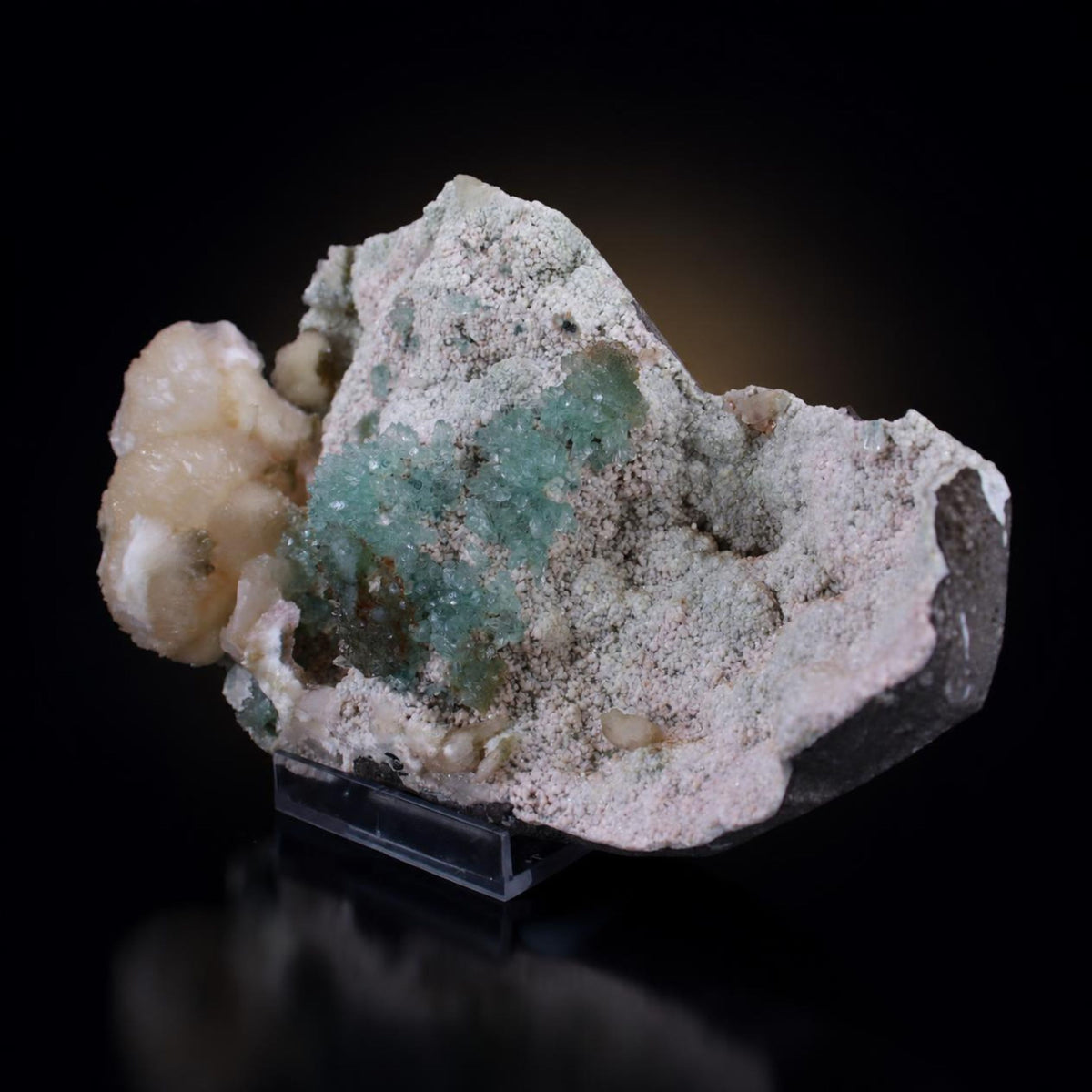Natural Green Apophyllite, Stilbite & Mordenite Crystal – Mineral Specimen 1544 gm
