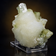 Natural White Stilbite with Green Apophyllite Mineral Specimen – 160g