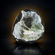 Natural Green &amp; White Chalcedony Geode – 360g