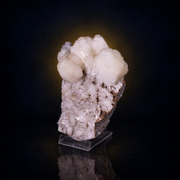 Natural White Stilbite Zeolite Crystal Cluster on Basalt Matrix – 400 g