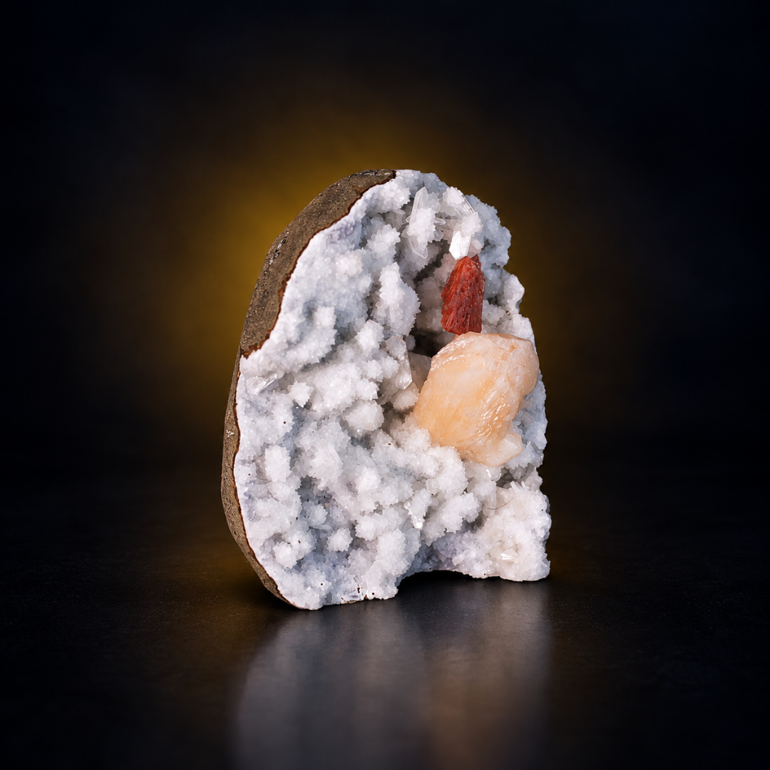Stilbite with Chalcedony Matrix – Natural Mineral Specimen