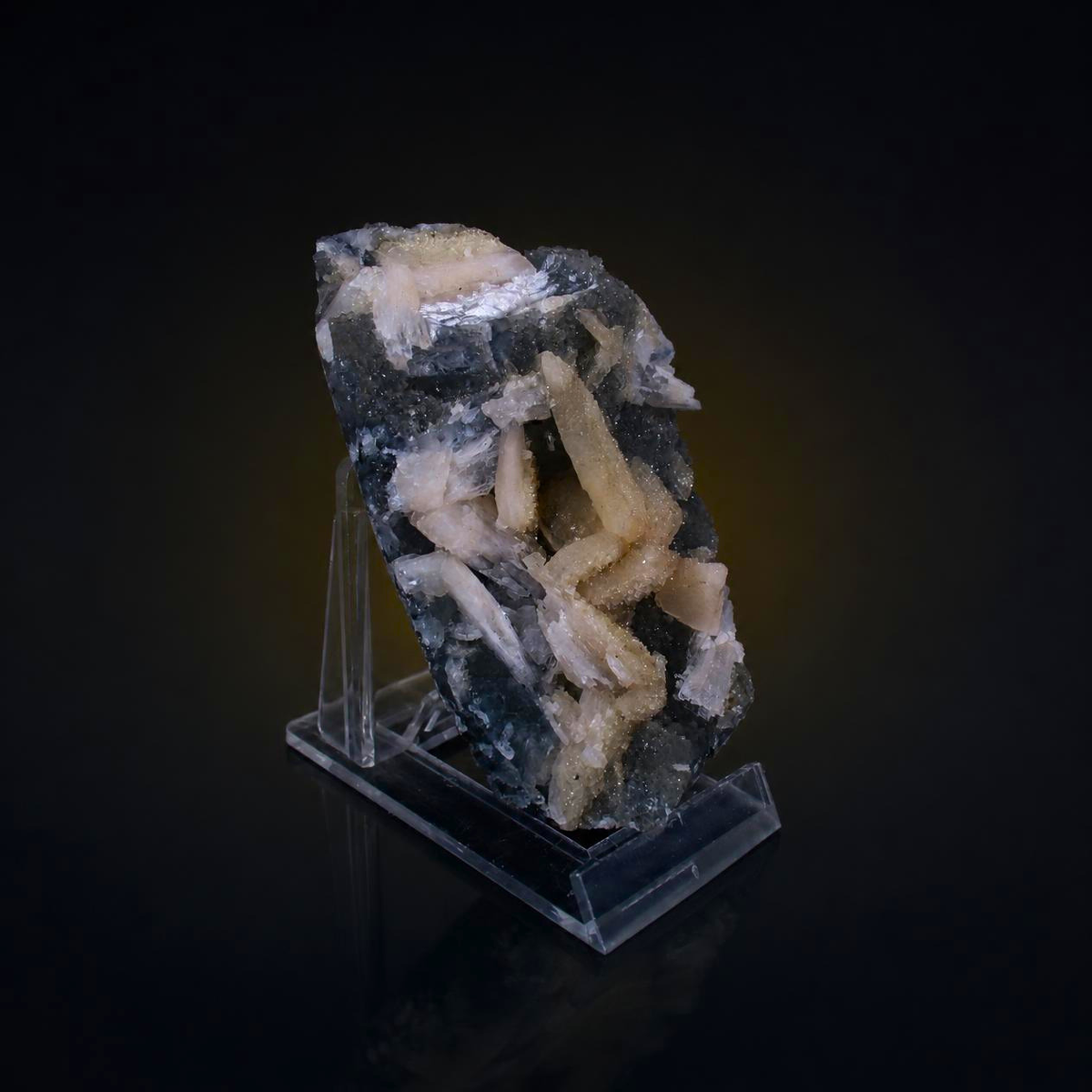 Stilbite with Chalcedony – Natural Mineral Specimen