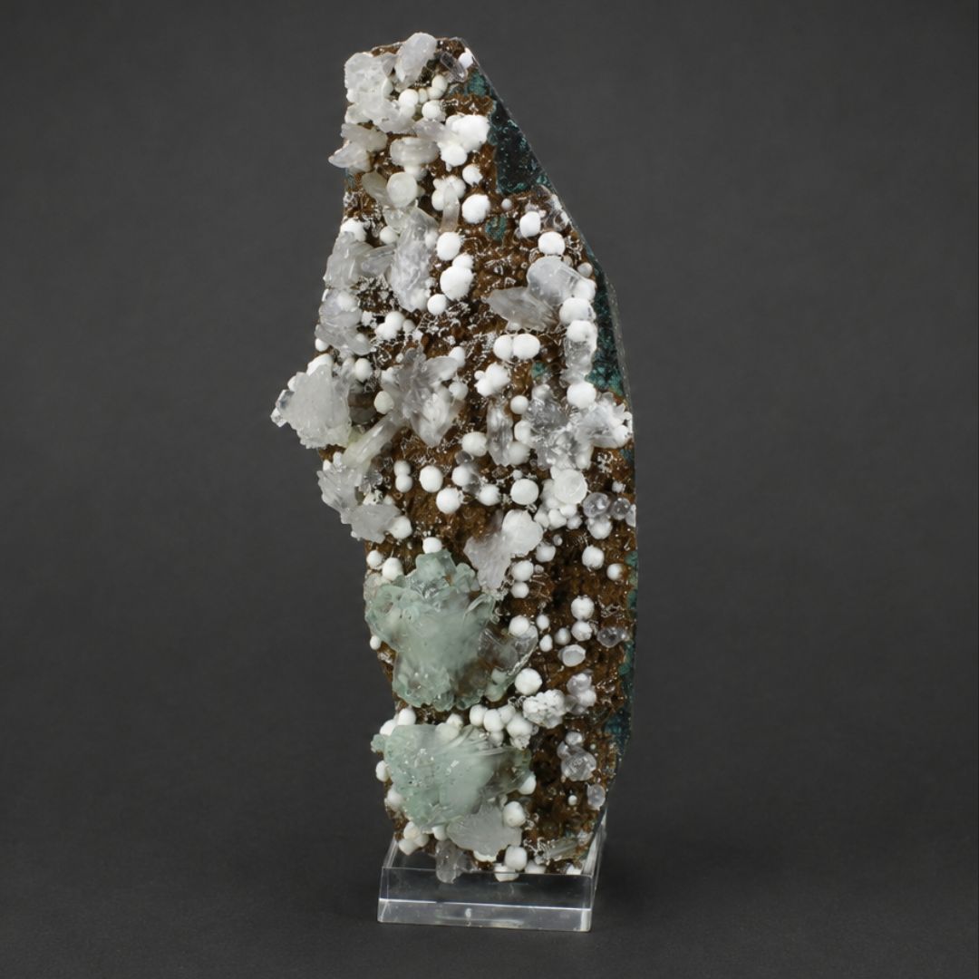 Apophyllite Crystal-Coated Rock Matrix with Mordenite | 280 g | 18 × 7 × 3 cm