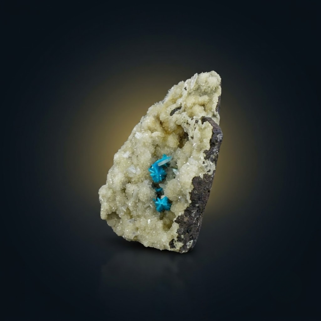 Natural Cavansite Crystal Matrix – Mineral Specimen from India