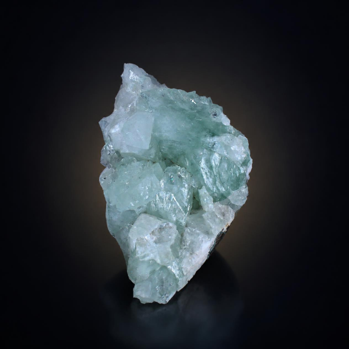 Green Apophyllite Crystal Cluster on Stilbite Collectible Mineral Specimen 8 × 5 × 3 cm