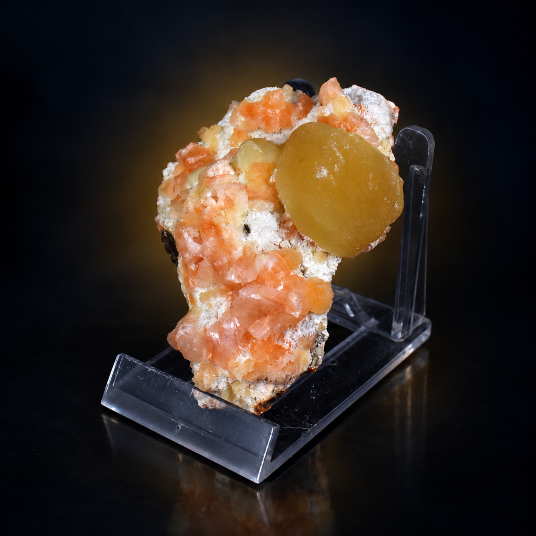 Natural Stilbite with Calcite Mineral Specimen – 80g