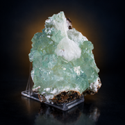 Natural Green Apophyllite with Heulandite Crystal Specimen – India