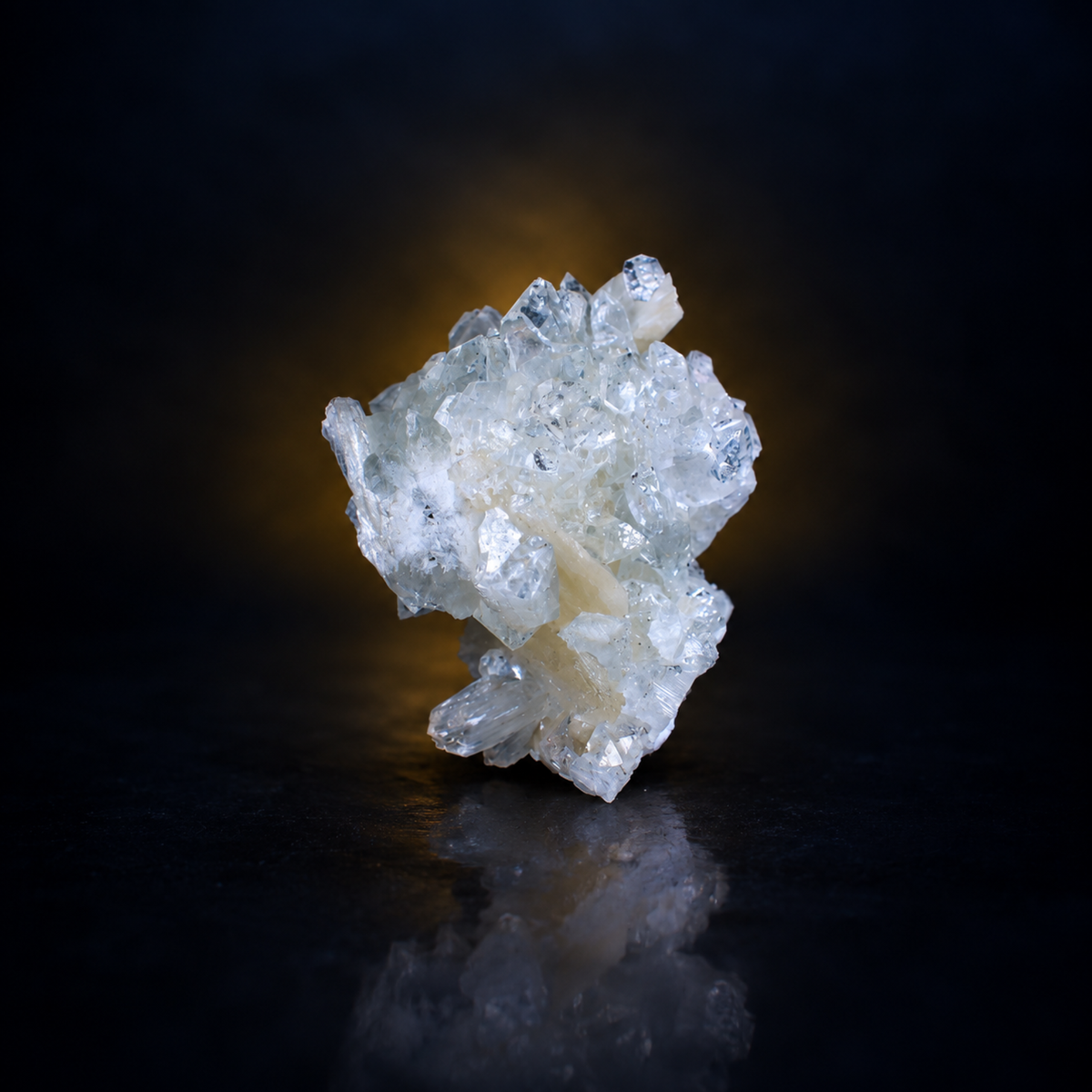 Natural Stilbite with Apophyllite Crystal Cluster – 35 g