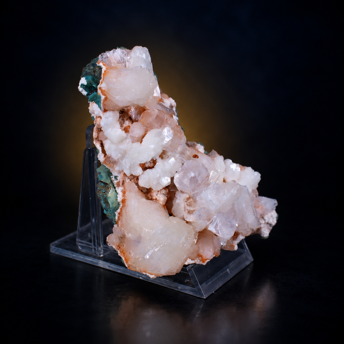 Stilbite & Peach-Pink Heulandite on Basalt Matrix | 9×5×4 cm | 170g