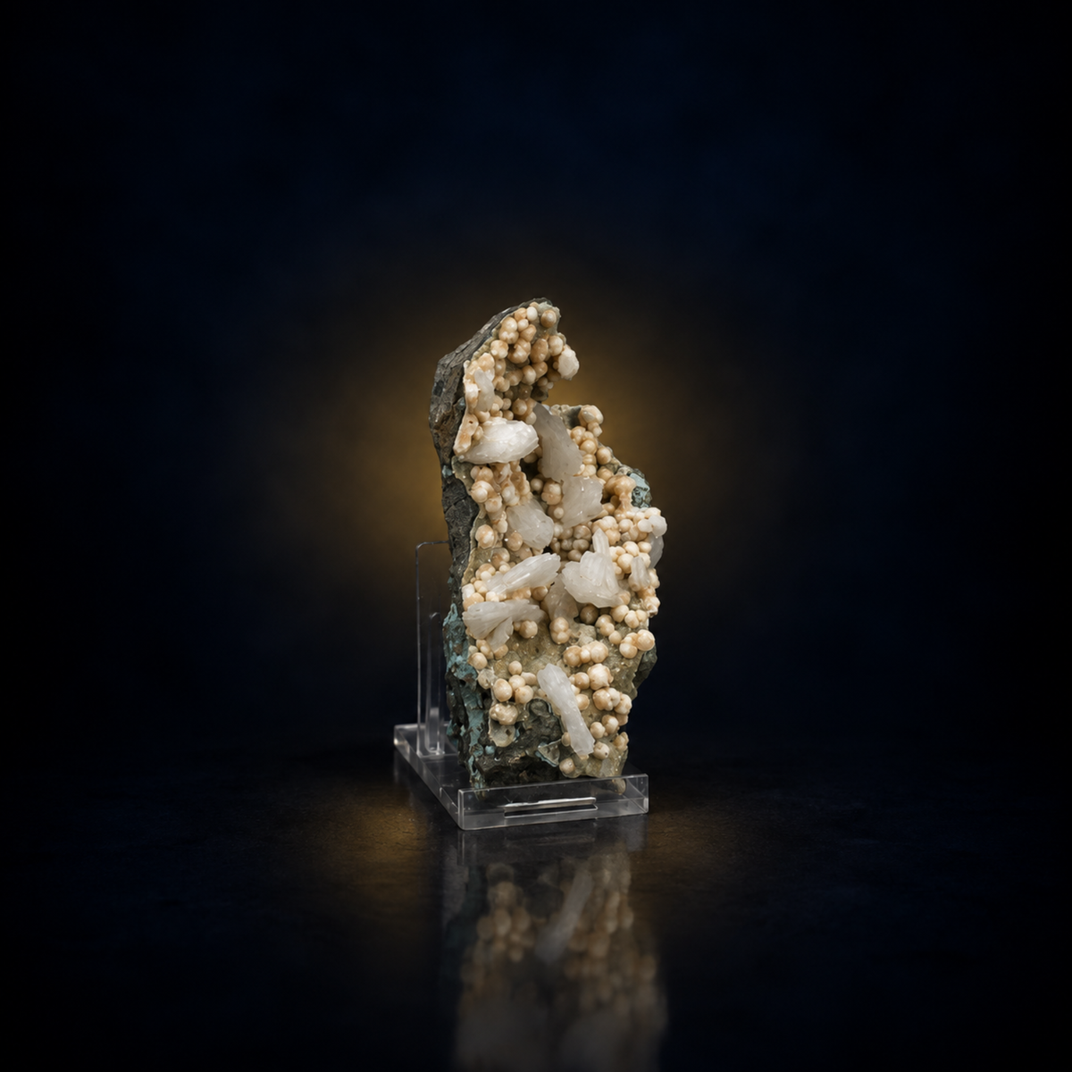 Natural Botryoidal Stilbite with Heulandite Crystal Cluster – 150 g