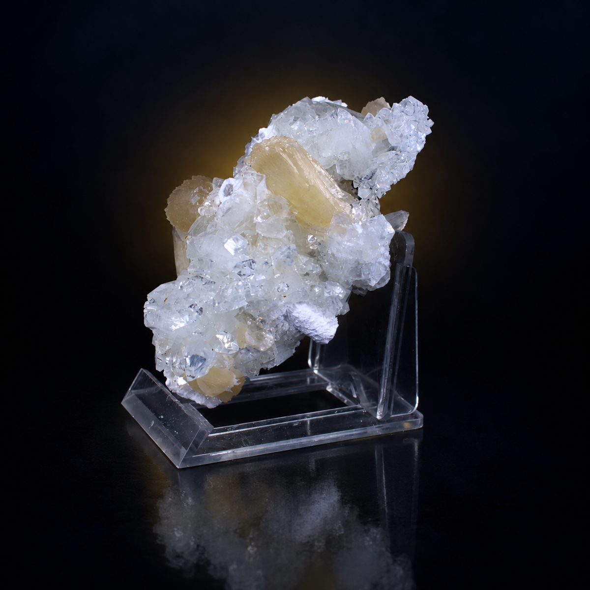 Stilbite & Apophyllite Crystal Cluster | 10 × 6 × 5 cm | 160 g