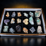 Mixed Green &amp; White Apophyllite, Stilbite &amp; Heulandite Mineral Lot – 32 Pieces