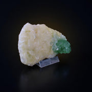 Natural Green Apophyllite with Stilbite Crystal Matrix Mineral Specimen from India 290 gm  13 × 8 × 3 cm