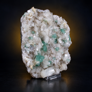 Natural Green Apophyllite with Heulandite Crystal Specimen – India