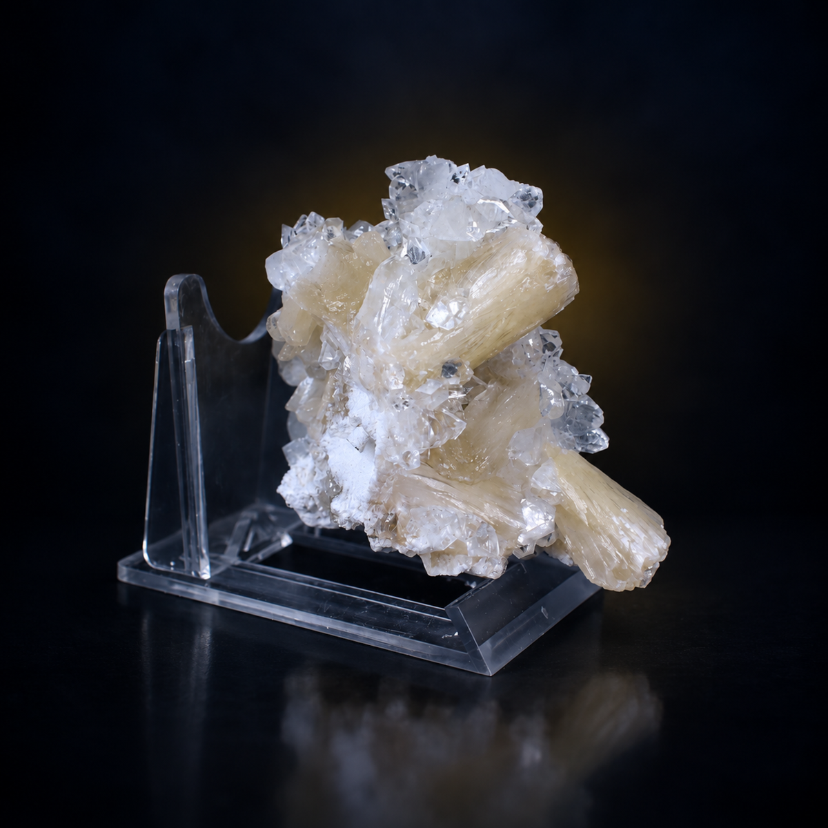 Apophyllite & Stilbite Crystal Cluster | Deccan Traps Maharashtra India | 8×7×5 cm | 120g