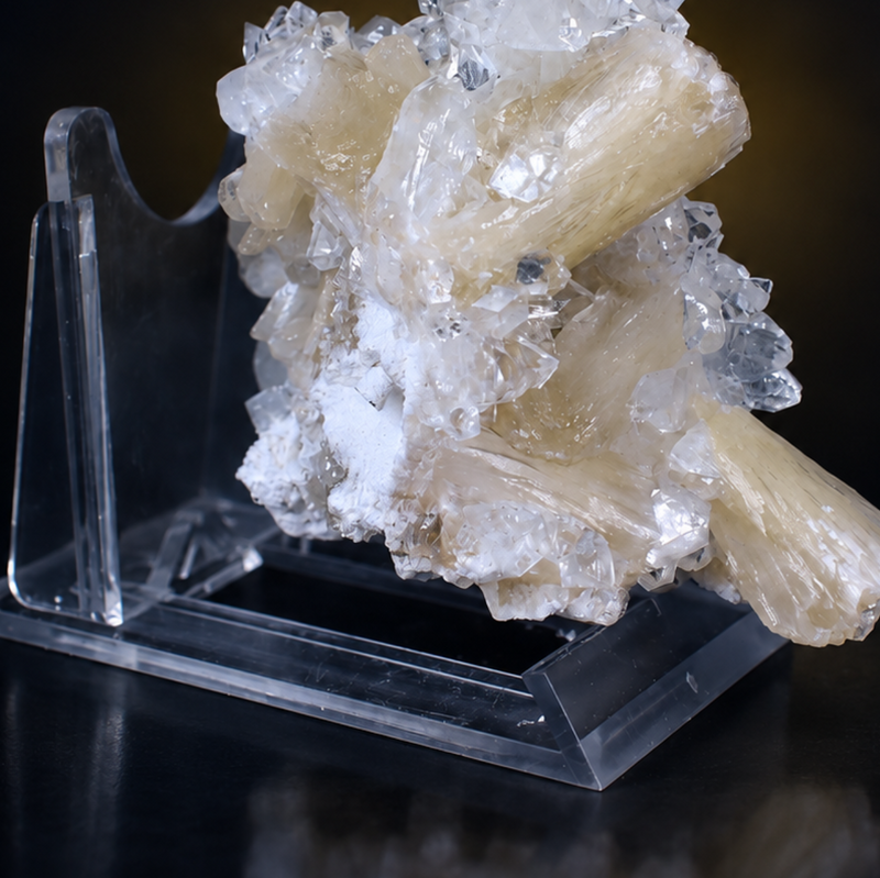 Apophyllite & Stilbite Crystal Cluster | Deccan Traps Maharashtra India | 8×7×5 cm | 120g