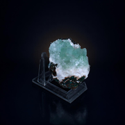 Green Apophyllite & Stilbite Mineral Specimen Collector Crystal 130 g