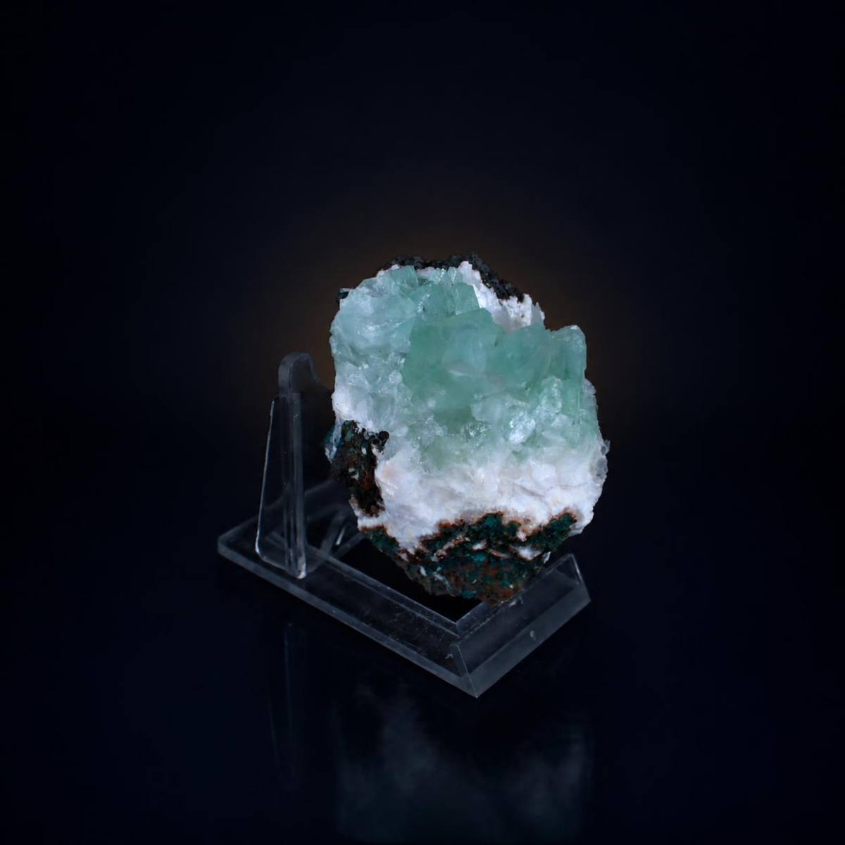 Green Apophyllite & Stilbite Mineral Specimen Collector Crystal 130 g