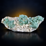 Natural Green Apophyllite with Mordenite Heulandite Crystal Specimen – India