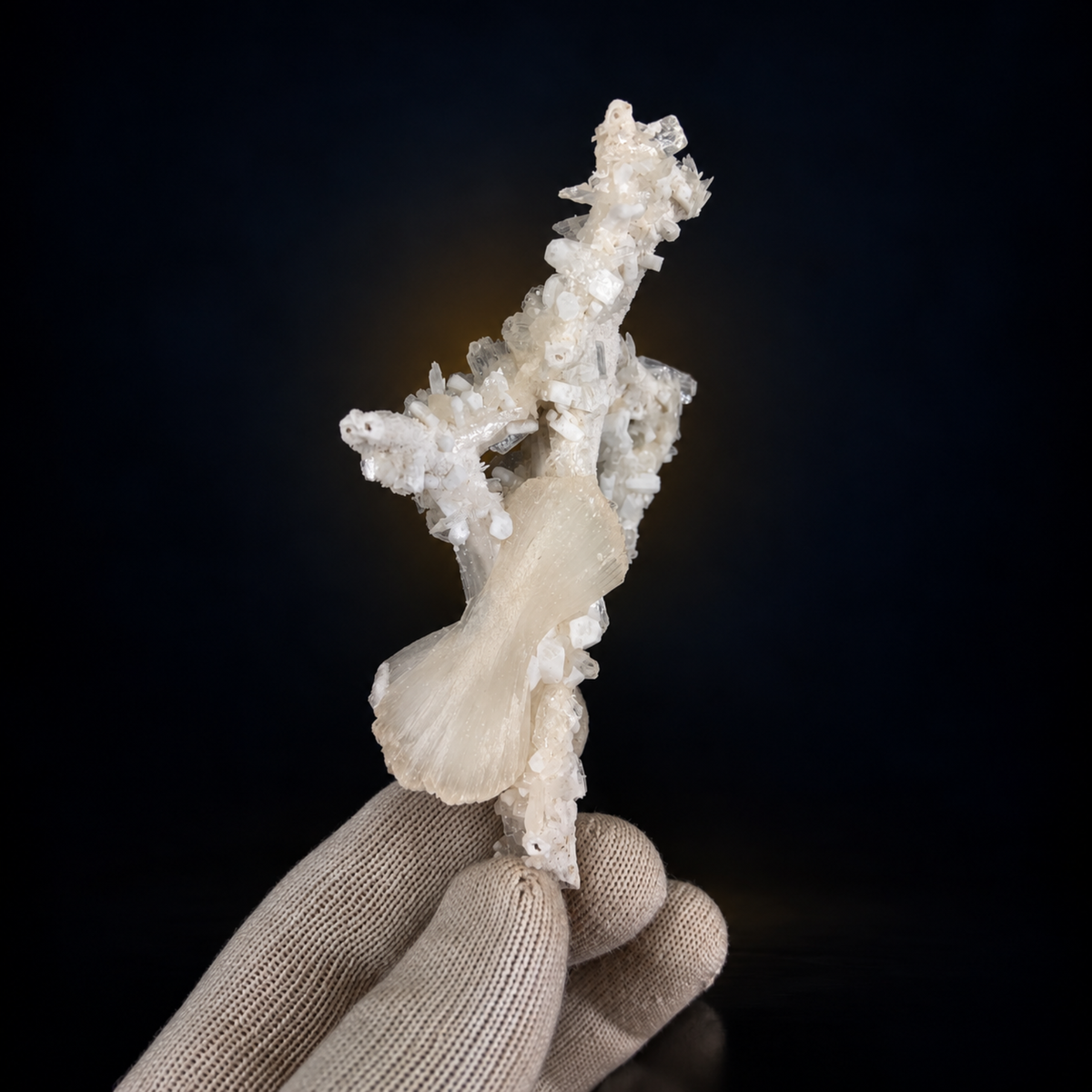 Natural Stilbite with Heulandite Crystal Cluster – 50 g
