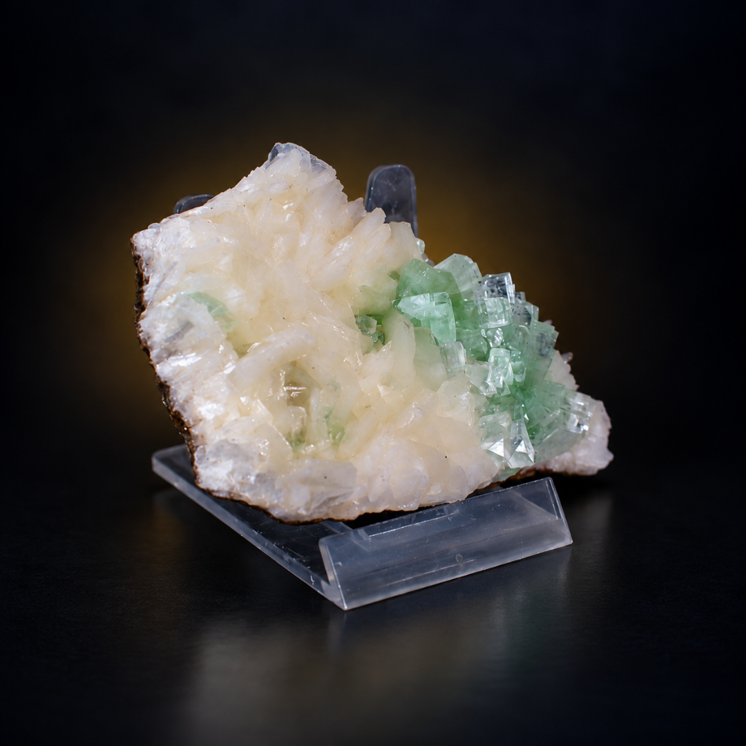 Natural Green Apophyllite with Heulandite Mineral Specimen – 74g