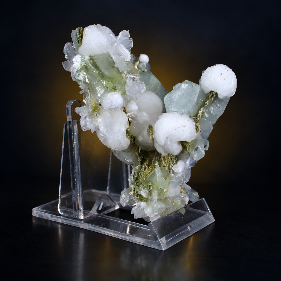 Natural Apophyllite with Heulandite & Okenite Mineral Specimen – 50g