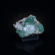 Green Double-Terminated Tabular Apophyllite on White and Dark Brown Matrix · 150 g · 7 × 6 × 5 cm · Pune, Maharashtra, India