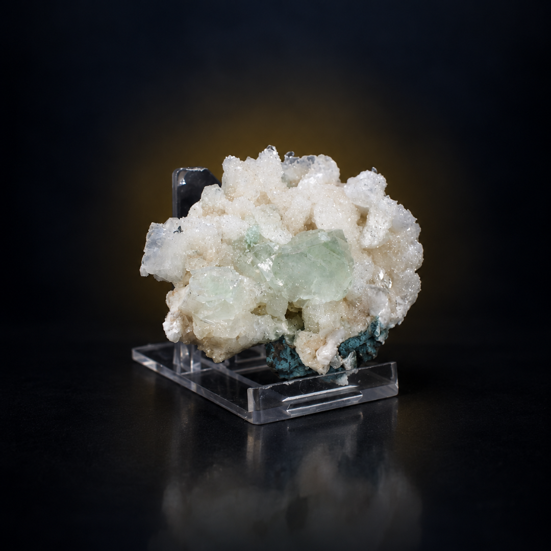 Green Apophyllite with Heulandite – Natural Mineral Specimen