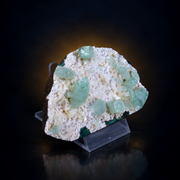 Natural Green Apophyllite with White Stilbite on Matrix – 180 g