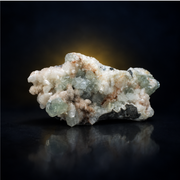 Natural Green Apophyllite with Heulandite Crystal Specimen | 13×5×4 cm | 300g