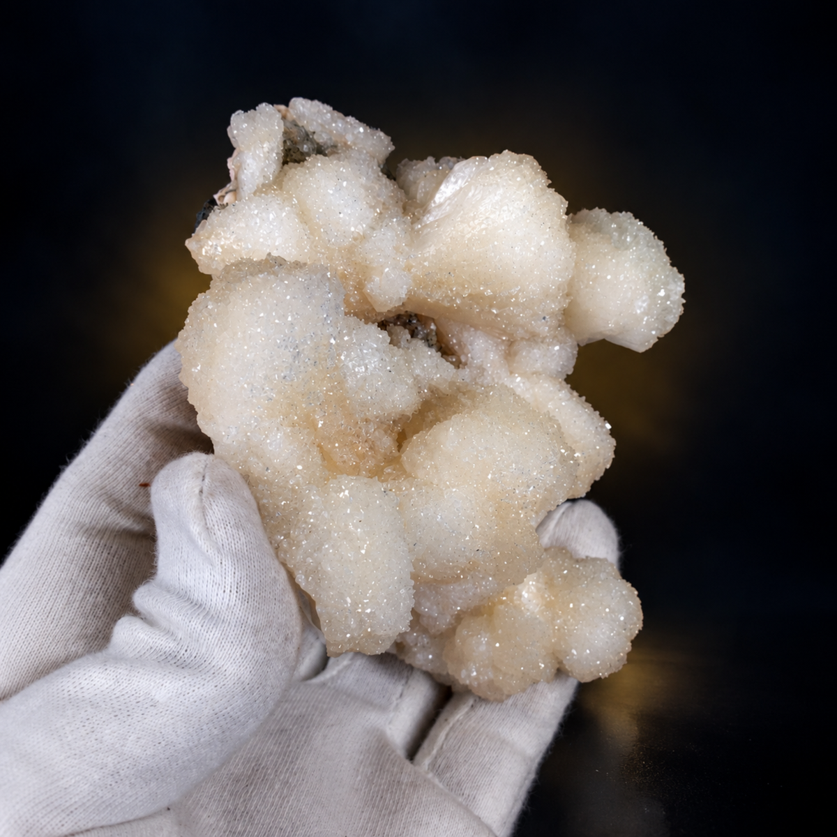Natural Cream Stilbite Crystal Cluster – 360 g