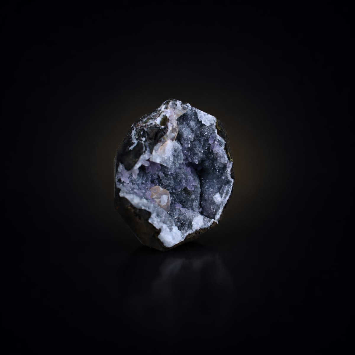 Natural Amethyst on Calcite Geode 6 × 5 × 4 cm