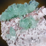 Green Apophyllite with Heulandite Matrix · 120 g · 9 × 7 × 4 cm · India