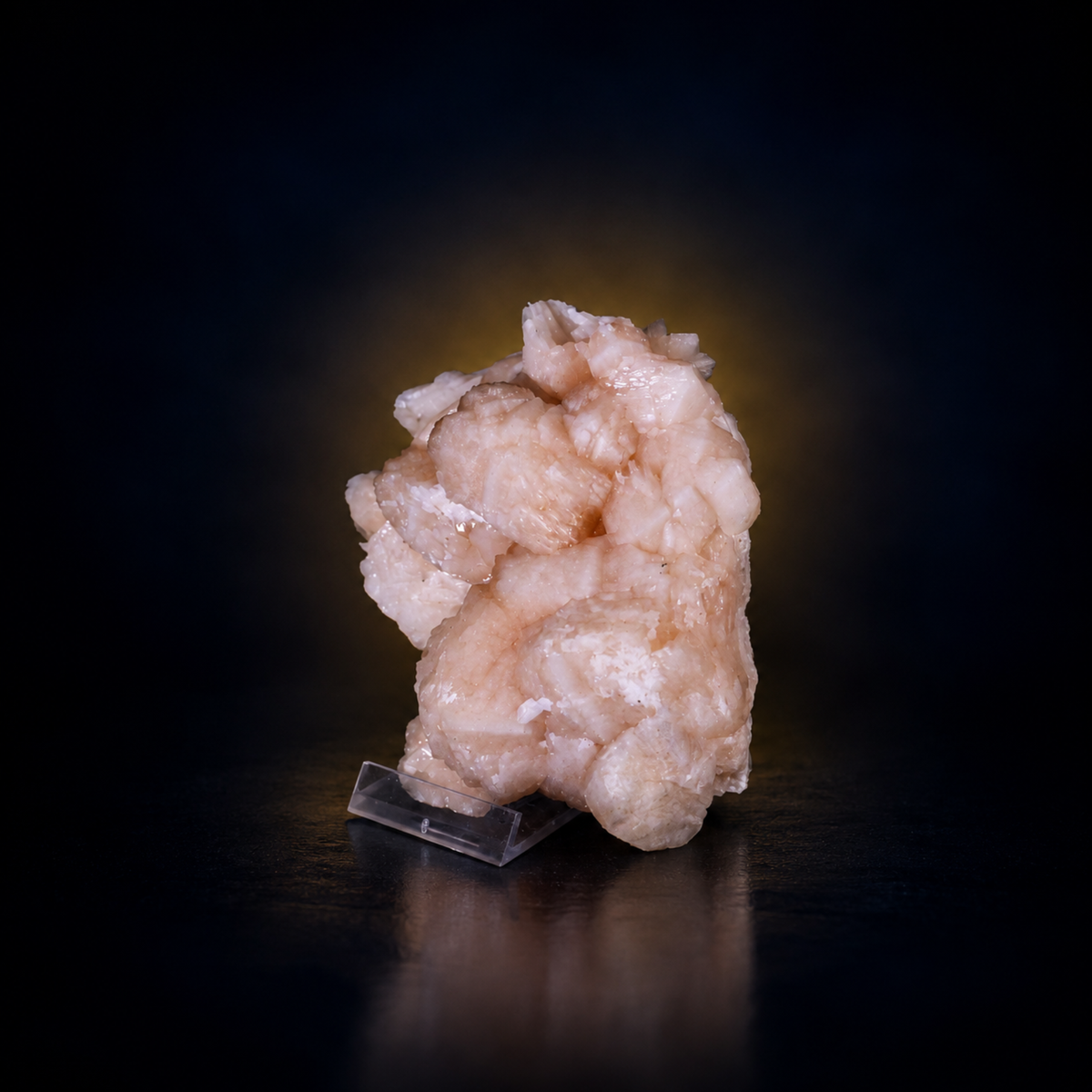 Natural Orange Stilbite Mineral Specimen on Matrix – 480 g