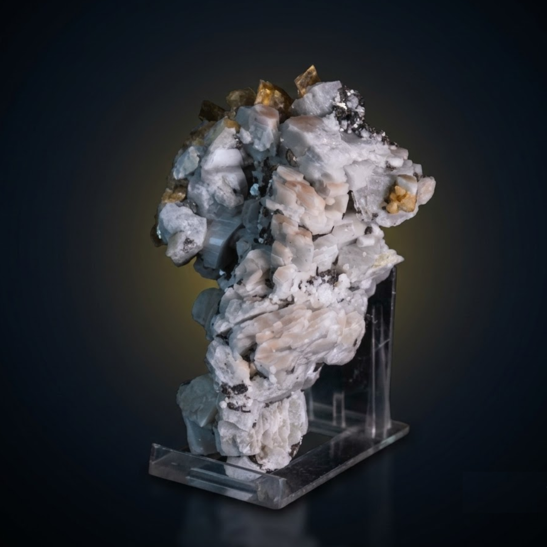Apatite and Pyrite and Tourmaline specimen — India, 200 g.