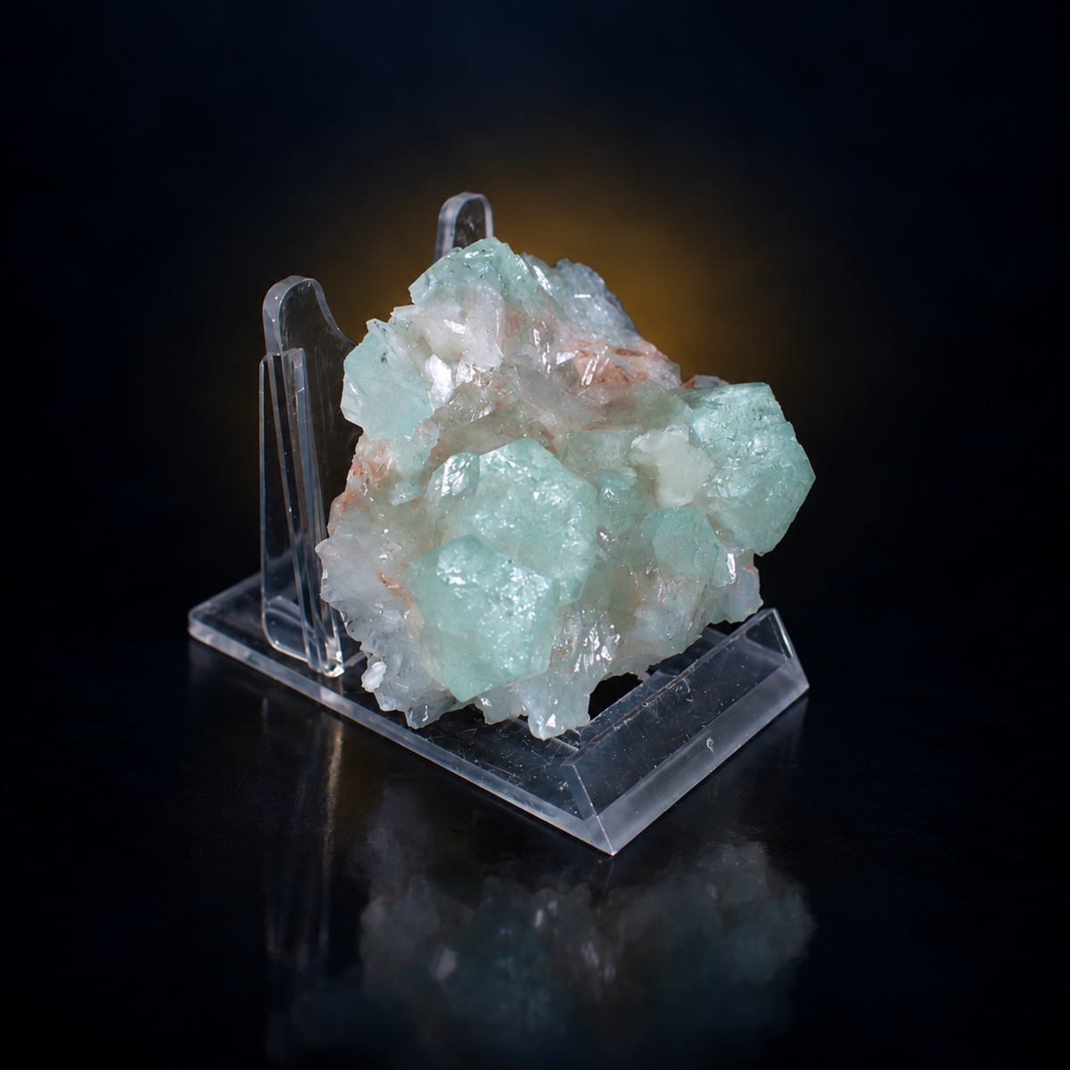 Natural Apophyllite with Heulandite and Stilbite Crystal Cluster – 100 g