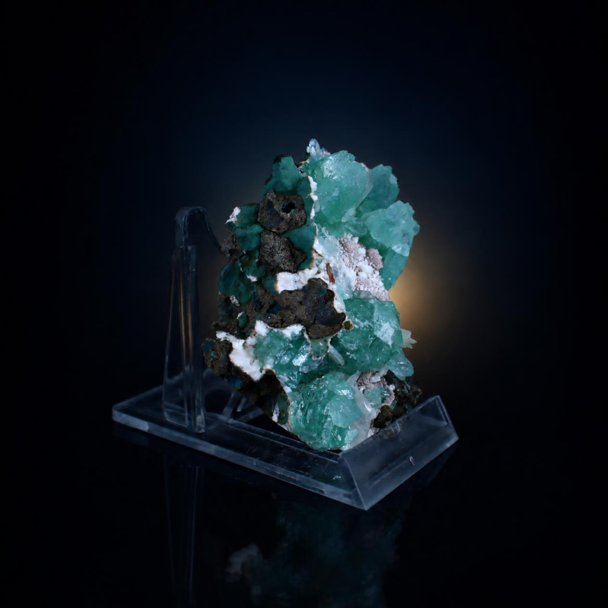 Fluorapophyllite-(K) Green Apophyllite with Stilbite | Collector Mineral | 110g