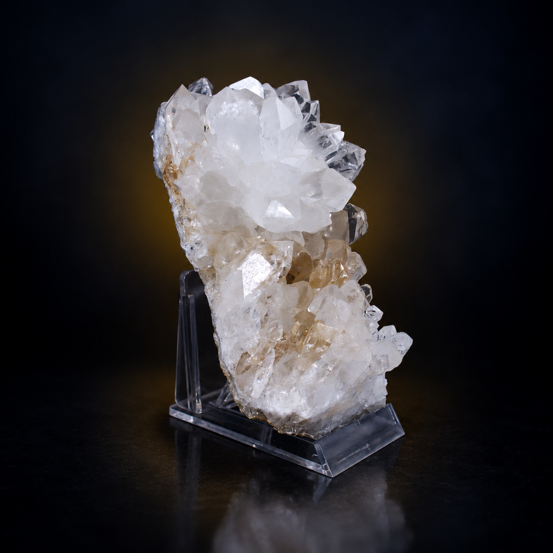 Clear Quartz with Calcite – Natural Mineral Specimen
