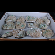 Natural Green Apophyllite with Stilbite &amp; Heulandite Crystal Lot – 13 PCS – Mineral Specimens from India