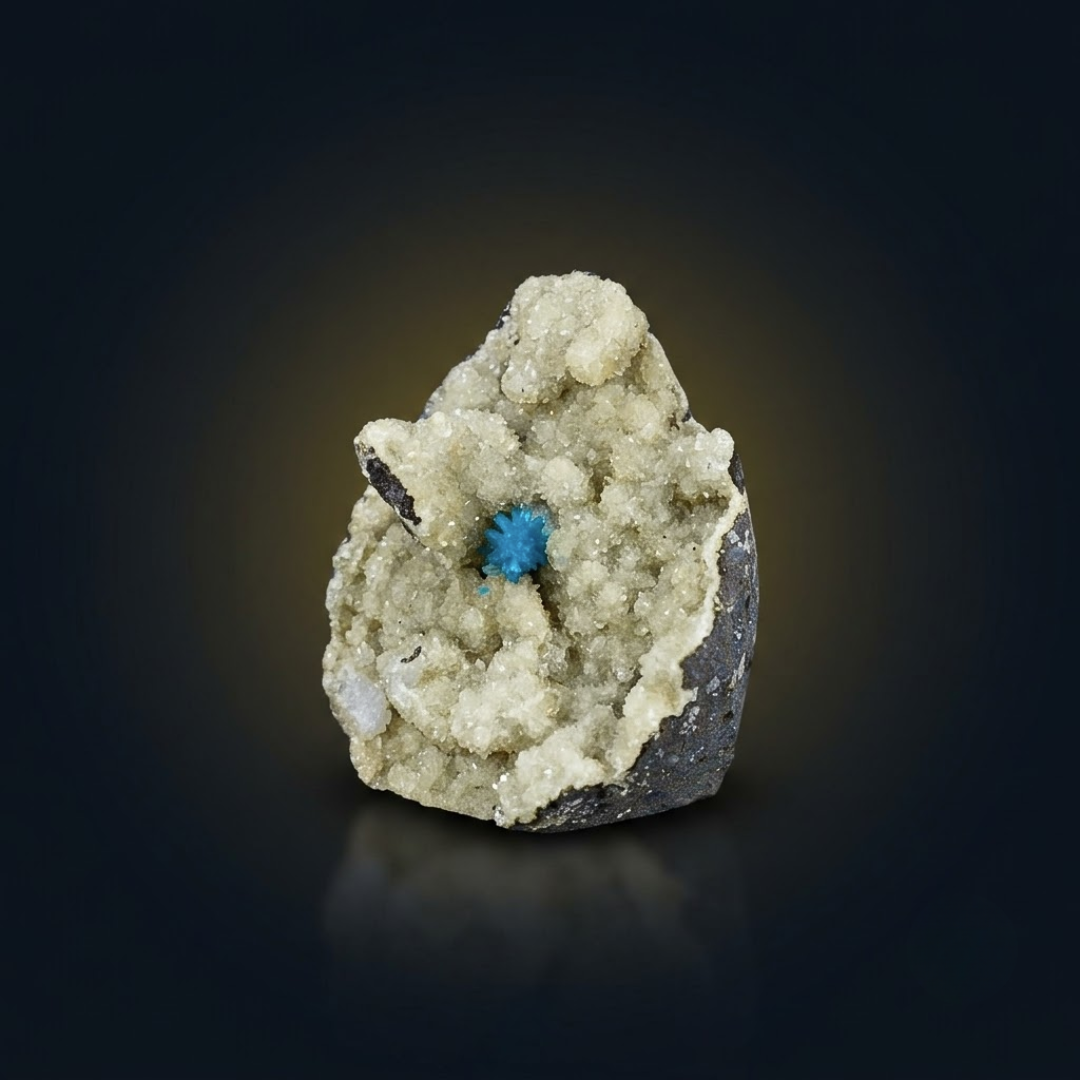 Natural Cavansite Crystal Matrix – Mineral Specimen from India