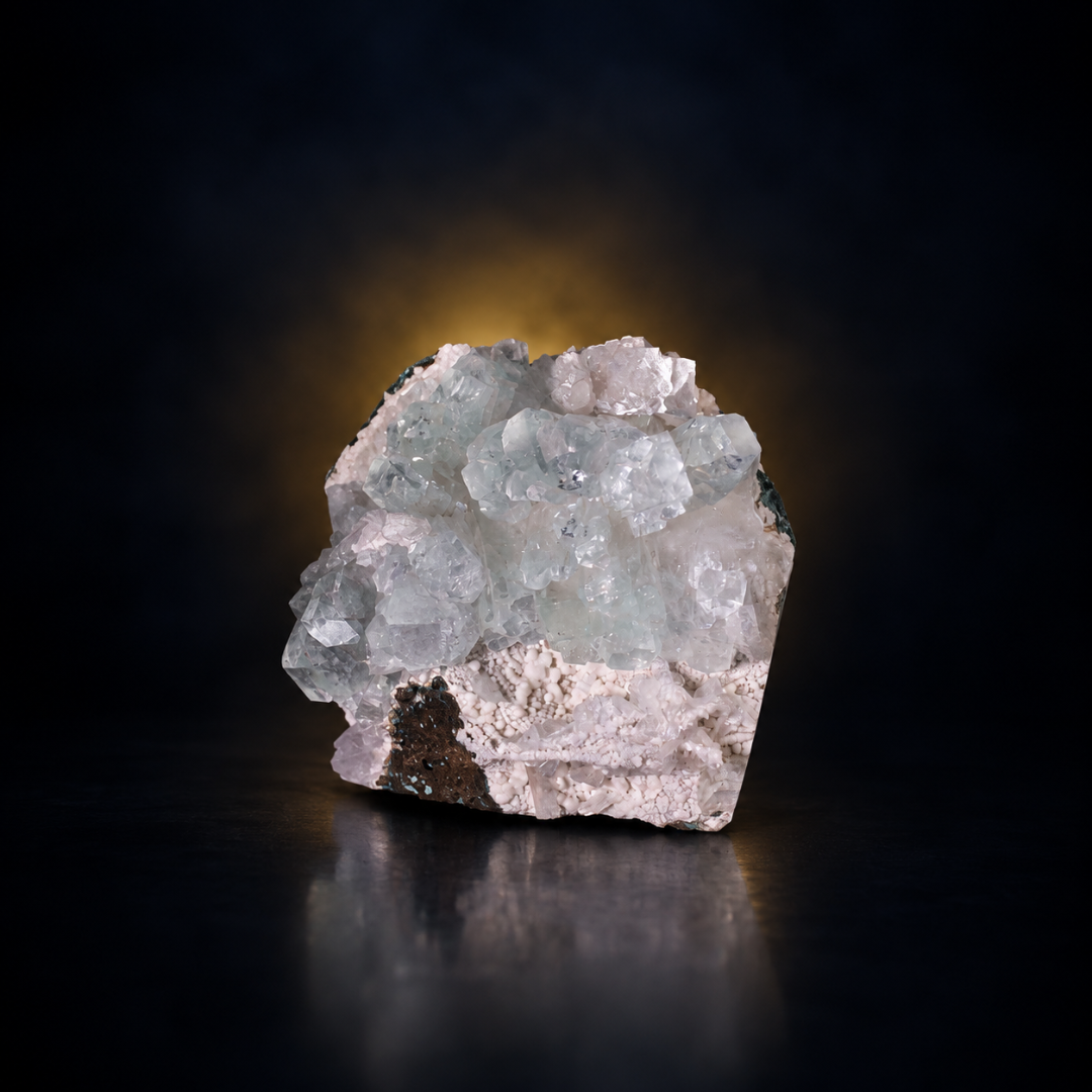 Natural Green Apophyllite with Matrix – 350 g