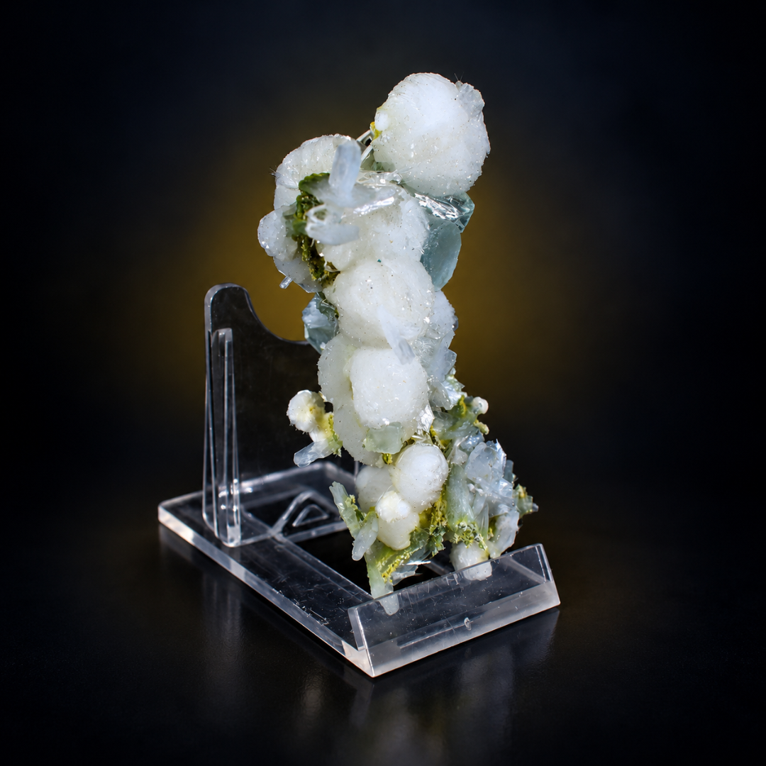Natural Okenite with Apophyllite &amp; Heulandite Mineral Specimen – 600g